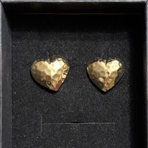 14k Gold Heart Shaped Earrings